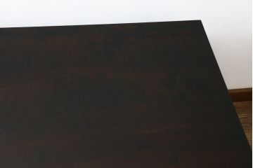 中古　希少な絶版品!　北海道民芸家具　落ち着いたシックな色合いが魅力のデスクとサイドチェストのセット(平机、ワークデスク、作業台、引き出し、ワゴン、在宅用、在宅ワーク用)(R-076498)