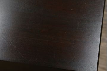 中古　希少な絶版品!　北海道民芸家具　落ち着いたシックな色合いが魅力のデスクとサイドチェストのセット(平机、ワークデスク、作業台、引き出し、ワゴン、在宅用、在宅ワーク用)(R-076498)