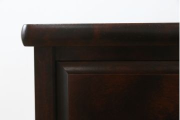 中古　希少な絶版品!　北海道民芸家具　落ち着いたシックな色合いが魅力のデスクとサイドチェストのセット(平机、ワークデスク、作業台、引き出し、ワゴン、在宅用、在宅ワーク用)(R-076498)