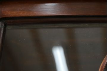 イギリスアンティーク　マホガニー材　シックな佇まいが魅力的なキャビネット(ガラスケース、ショーケース、キュリオケース、飾り棚、収納棚、戸棚、店舗什器、英国)(R-076500)