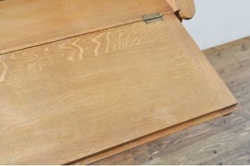 フランスビンテージ　オーク材　上品な雰囲気漂う猫脚ライティングビューロー(簿記机、作業机、ワークデスク、引き出し、チェスト、在宅用、在宅ワーク用、ヴィンテージ)(R-076501)