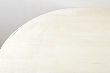 和製ビンテージ　大振り!!　特注品　ペイント　シャビーシックな雰囲気が素敵なアンティーク調の展示台(ダイニングテーブル、オーバルテーブル、食卓、飾り台、陳列台、ディスプレイ台、ヴィンテージ)(R-076525)