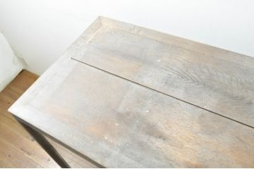 和製アンティーク　楢(ナラ)材　ノスタルジックな雰囲気漂う引き出し3杯付きガラスケース(Gケース、ショーケース、ディスプレイケース、コレクションケース、飾り棚、陳列棚、店舗什器)(R-076527)
