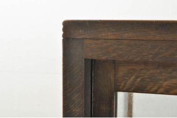 和製アンティーク　楢(ナラ)材　ノスタルジックな雰囲気漂う引き出し3杯付きガラスケース(Gケース、ショーケース、ディスプレイケース、コレクションケース、飾り棚、陳列棚、店舗什器)(R-076527)