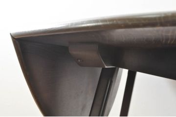 イギリスビンテージ　ERCOL(アーコール)　ニレ材　シンプルなデザインと機能性の良さが魅力的なバタフライダイニングテーブル(バタフライテーブル、ドロップリーフテーブル、エクステンションテーブル、ラウンドテーブル、丸テーブル、2人掛け、4人掛け、ヴィンテージ、英国、北欧)(R-076529)
