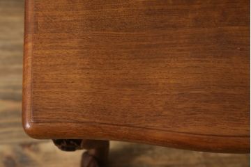 海外ビンテージ　チーク材　美しい彫刻のカービングダイニングチェア(板座チェア、椅子、イス、ヴィンテージ)(R-076530)