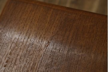 海外ビンテージ　チーク材　美しい彫刻のカービングダイニングチェア(板座チェア、椅子、イス、ヴィンテージ)(R-076530)