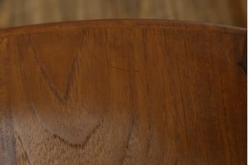 海外ビンテージ　チーク材　美しい彫刻のカービングダイニングチェア(板座チェア、椅子、イス、ヴィンテージ)(R-076530)
