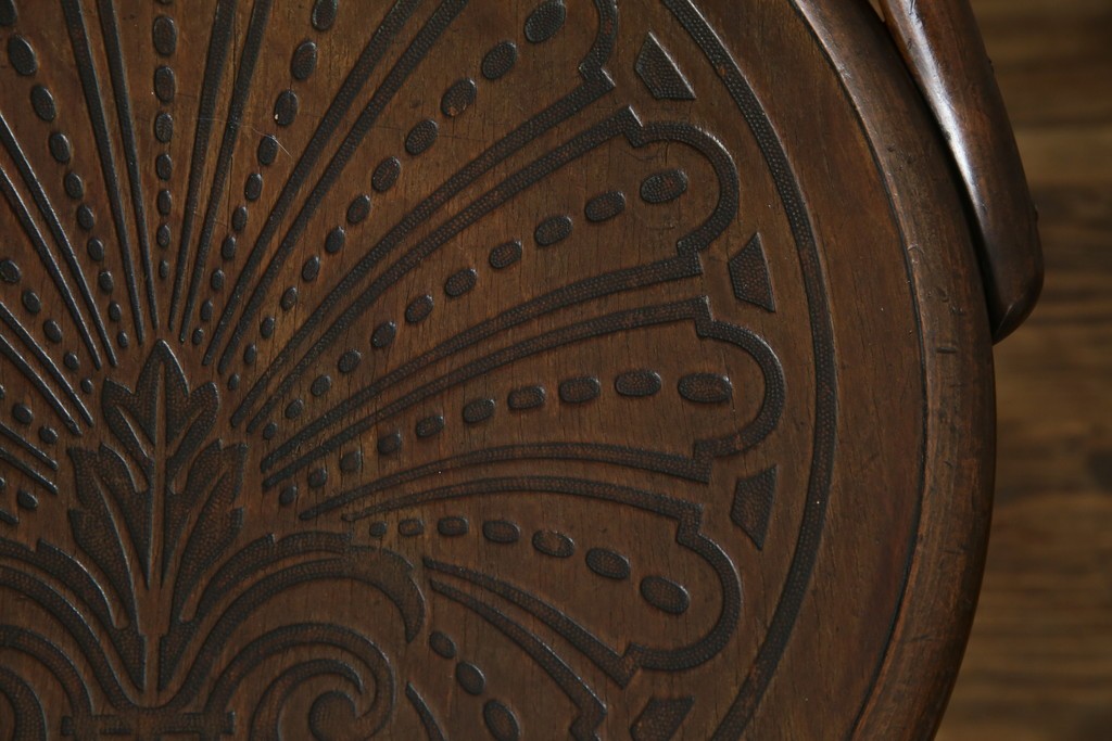 アンティーク家具　ポーランド　MUNDUS and J&J Kohn Ltd(ムンダス&ヤコブ・ヨゼフコーン社)　しなやかなループを描く曲げ木のデザインが美しいベントウッドチェア　(R-076531)