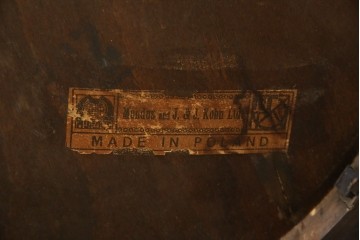 アンティーク家具　ポーランド　MUNDUS and J&J Kohn Ltd(ムンダス&ヤコブ・ヨゼフコーン社)　しなやかなループを描く曲げ木のデザインが美しいベントウッドチェア　(R-076531)