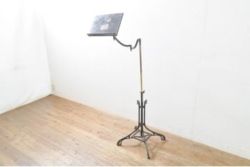 フランスアンティーク　ヨーロピアンな雰囲気漂う譜面台(譜面立、ミュージックスタンド、ブックレスト、書見台、メニュー立て、レシピ台)(R-076532)