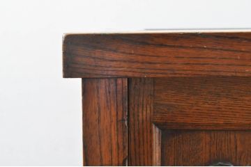 和製アンティーク　唯一無二の杢目が味わい深い前面欅(ケヤキ)材の収納棚(関東水屋箪笥、サイドキャビネット、サイドボード、食器棚、茶箪笥、戸棚)(R-076536)