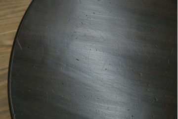 和製アンティーク　栓材　使い込まれた木味が魅力的な丸型ちゃぶ台　(R-076539)