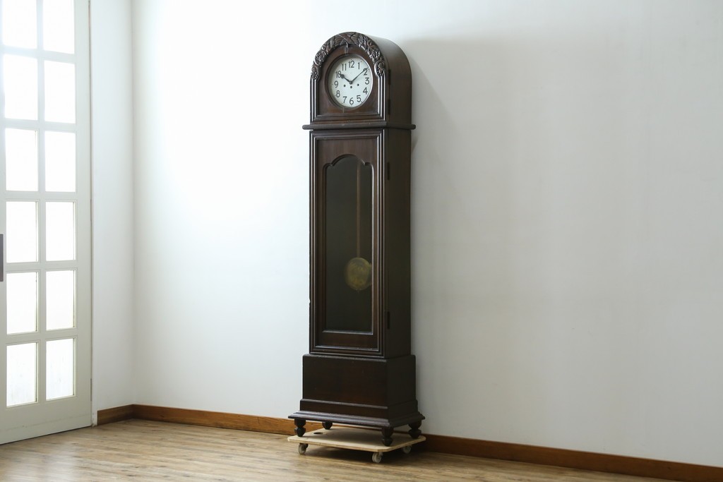 ドイツアンティーク　JUNGHANS(ユンハンス)　ウエストミンスターチャイムを備えた存在感のあるホールクロック　(R-076552)