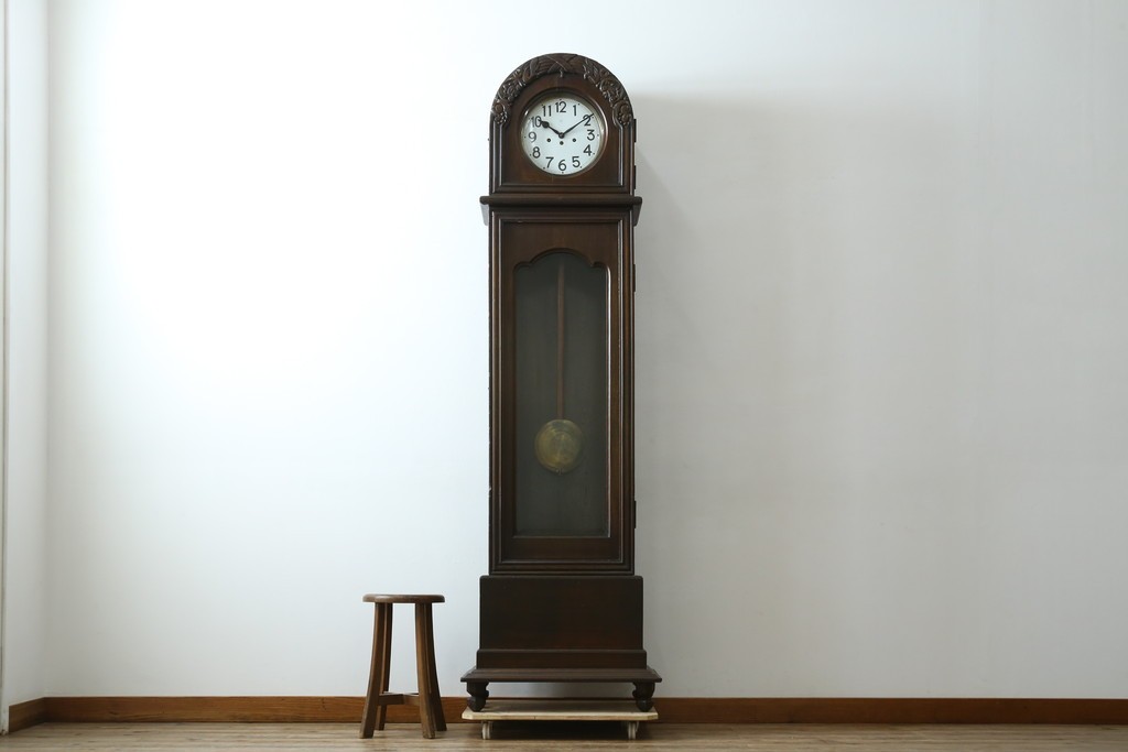 ドイツアンティーク　JUNGHANS(ユンハンス)　ウエストミンスターチャイムを備えた存在感のあるホールクロック　(R-076552)