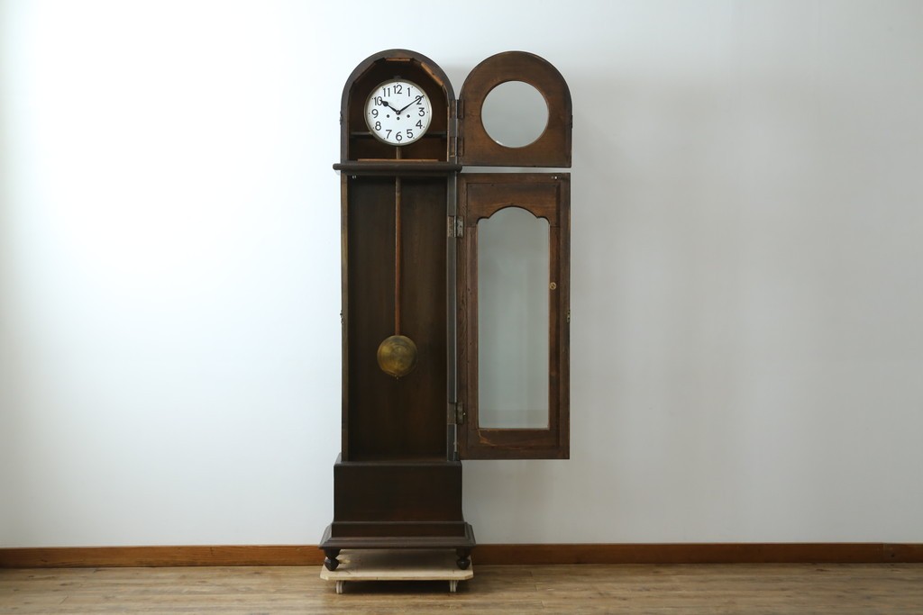 ドイツアンティーク　JUNGHANS(ユンハンス)　ウエストミンスターチャイムを備えた存在感のあるホールクロック　(R-076552)