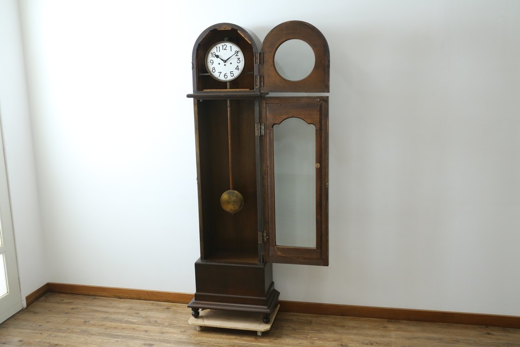 ドイツアンティーク　JUNGHANS(ユンハンス)　ウエストミンスターチャイムを備えた存在感のあるホールクロック　(R-076552)