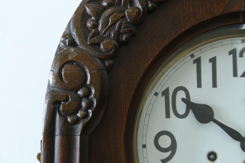 ドイツアンティーク　JUNGHANS(ユンハンス)　ウエストミンスターチャイムを備えた存在感のあるホールクロック　(R-076552)