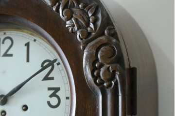 ドイツアンティーク　JUNGHANS(ユンハンス)　ウエストミンスターチャイムを備えた存在感のあるホールクロック　(R-076552)