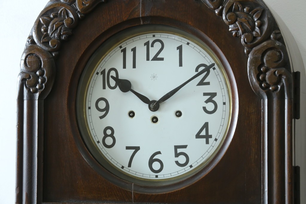 ドイツアンティーク　JUNGHANS(ユンハンス)　ウエストミンスターチャイムを備えた存在感のあるホールクロック　(R-076552)