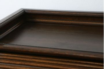和製アンティーク　最高級品!!　希少な薄型サイズ　古い洋館のロールトップライティングデスク(ライティングビューロー、ワークデスク、簿記机、在宅用、在宅ワーク用)(R-076557)