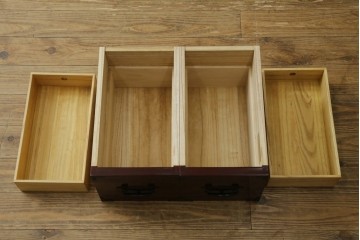 中古　美品　田中家具　二本松箪笥　上質な和の雰囲気漂う階段箪笥　定価約41万円　(R-076559)