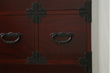 中古　美品　田中家具　二本松箪笥　上質な和の雰囲気漂う階段箪笥　定価約41万円　(R-076559)