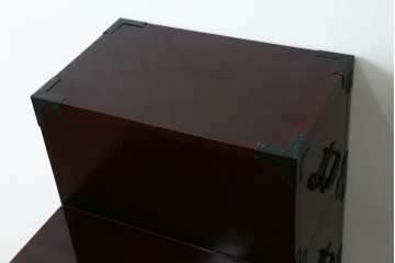 中古　美品　田中家具　二本松箪笥　上質な和の雰囲気漂う階段箪笥　定価約41万円　(R-076559)