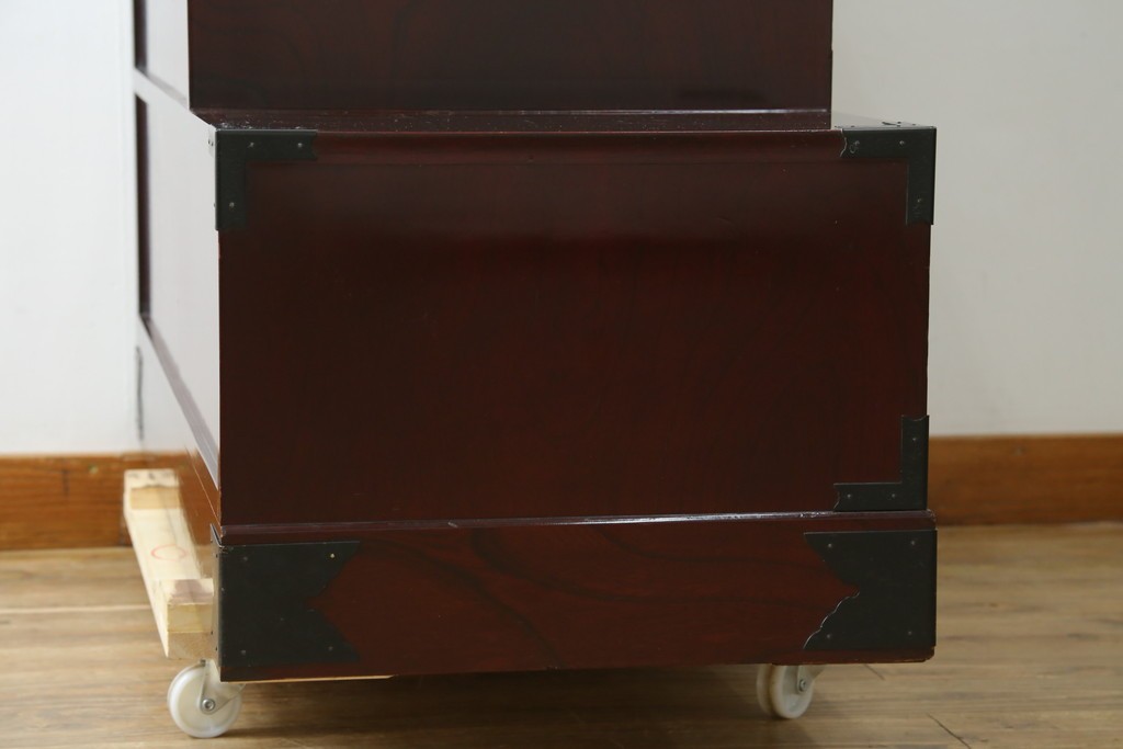 中古　美品　田中家具　二本松箪笥　上質な和の雰囲気漂う階段箪笥　定価約41万円　(R-076559)