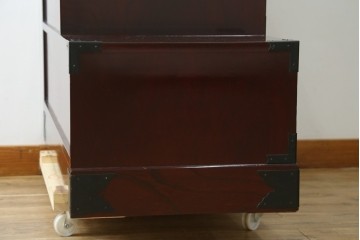 中古　美品　田中家具　二本松箪笥　上質な和の雰囲気漂う階段箪笥　定価約41万円　(R-076559)