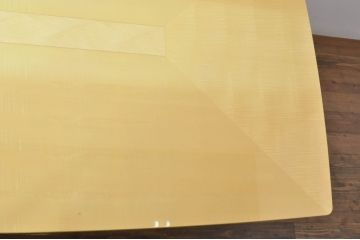 中古　美品!!　高級品　IDC大塚家具取り扱い　松創　ウィーン/ウェーブ No.1　ホワイトシカモア材が美しいダイニングテーブル(食卓、4人掛け、四人掛け、6人掛け、六人掛け)(定価約135万円)(R-076561)