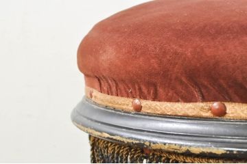 和製アンティーク　気品漂うクラシカルなピアノスツール(丸椅子、イス)(R-076569)