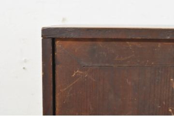 和製アンティーク　時代の流れを感じる佇まいが魅力的な倹飩(けんどん)戸付き収納棚(靴箱、下駄箱、花台、飾り台)(R-076571)