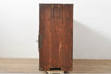 和製アンティーク　前面欅(ケヤキ)材　使い込まれた風合いが味わい深い仙台箪笥(収納たんす、整理タンス、時代箪笥、引き出し、チェスト)(R-076572)