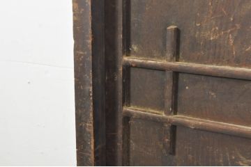 和製アンティーク　使い込まれた風合いが味わい深いパタパタ下駄箱(シューズボックス、靴箱、収納棚、戸棚、キャビネット)(R-076574)