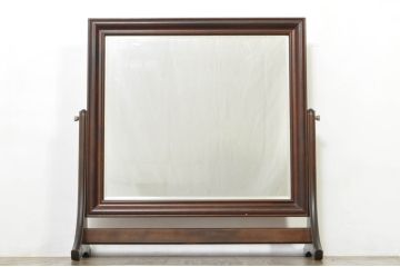 中古　松本民芸家具　シックな佇まいが魅力的なA型置き鏡(卓上ミラー、スタンドミラー)(定価約14万3千円)(R-076589)