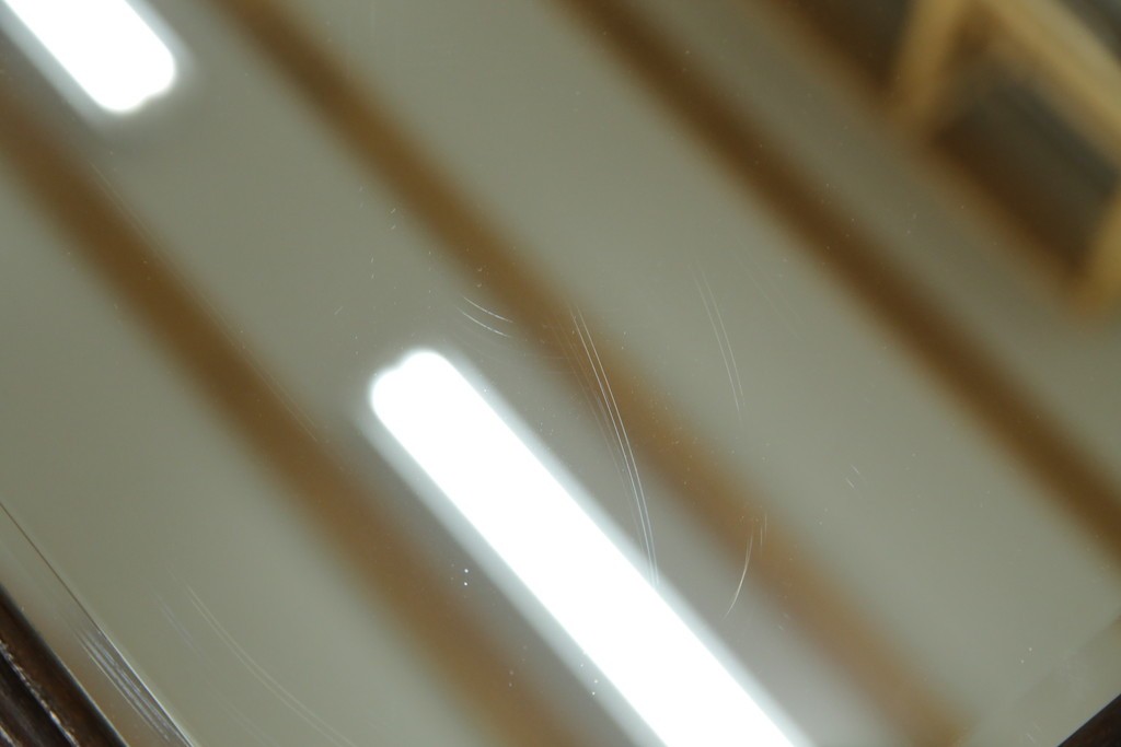 中古　松本民芸家具　シックな佇まいが魅力的なA型置き鏡　定価約14万3千円　(R-076589)