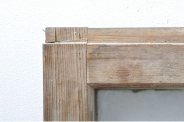アンティーク建具　レトロ空間におすすめな縦格子のガラス窓3枚セット(引き戸、ガラス戸)(R-076592)
