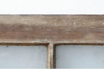 アンティーク建具　レトロ空間におすすめな縦格子のガラス窓3枚セット(引き戸、ガラス戸)(R-076592)