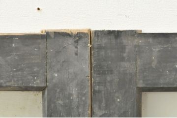 アンティーク建具　落ち着いた和の空間を演出するフィックス窓2枚セット(ガラス欄間、明かり取り、明り取り、FIX窓、ガラス窓、嵌め殺し)(R-076593)