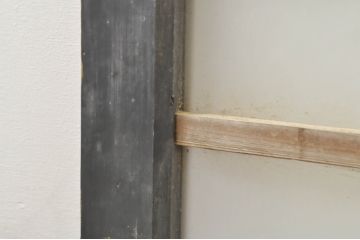 アンティーク建具　落ち着いた和の空間を演出するフィックス窓2枚セット(ガラス欄間、明かり取り、明り取り、FIX窓、ガラス窓、嵌め殺し)(R-076593)