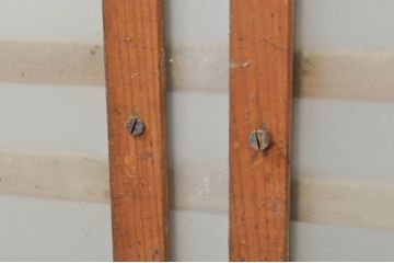 アンティーク建具　落ち着いた和の空間を演出するフィックス窓2枚セット(ガラス欄間、明かり取り、明り取り、FIX窓、ガラス窓、嵌め殺し)(R-076593)