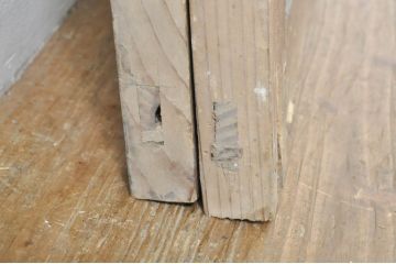 アンティーク建具　落ち着いた和の空間を演出するフィックス窓2枚セット(ガラス欄間、明かり取り、明り取り、FIX窓、ガラス窓、嵌め殺し)(R-076593)