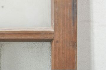 アンティーク建具　大正ロマン　ノスタルジックな雰囲気溢れるガラス窓2枚セット(引き戸、ガラス戸)(R-076594)