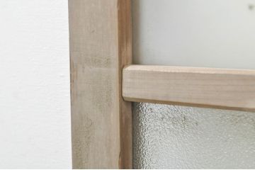 アンティーク建具　大正ロマン　ノスタルジックな雰囲気溢れるガラス窓2枚セット(引き戸、ガラス戸)(R-076594)
