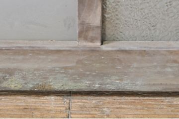 アンティーク建具　大正ロマン　ノスタルジックな雰囲気溢れるガラス窓2枚セット(引き戸、ガラス戸)(R-076594)