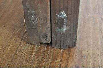 アンティーク建具　大正ロマン　ノスタルジックな雰囲気溢れるガラス窓2枚セット(引き戸、ガラス戸)(R-076594)