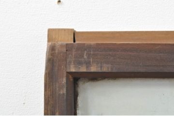 アンティーク建具　レトロな空間作りにおすすめなガラス窓2枚セット(引き戸、ガラス戸)(R-076595)