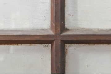 アンティーク建具　レトロな空間作りにおすすめなガラス窓2枚セット(引き戸、ガラス戸)(R-076595)