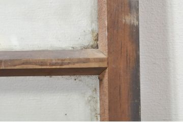 アンティーク建具　レトロな空間作りにおすすめなガラス窓2枚セット(引き戸、ガラス戸)(R-076595)
